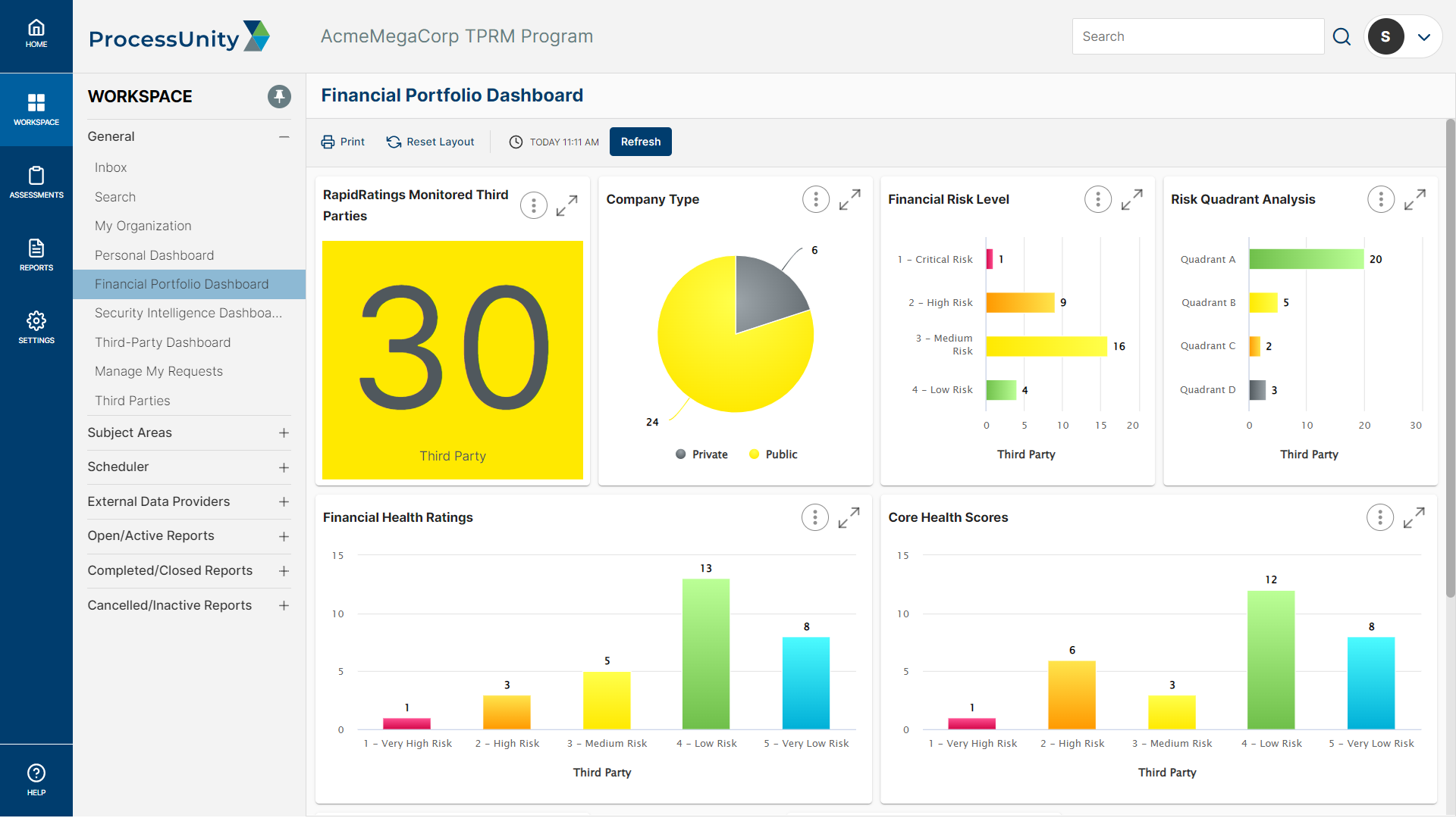 Vendor Financial Intelligence with RapidRatings Dashboard