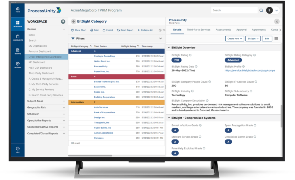 Vendor Cyber Intelligence with BitSight Vendor Profile