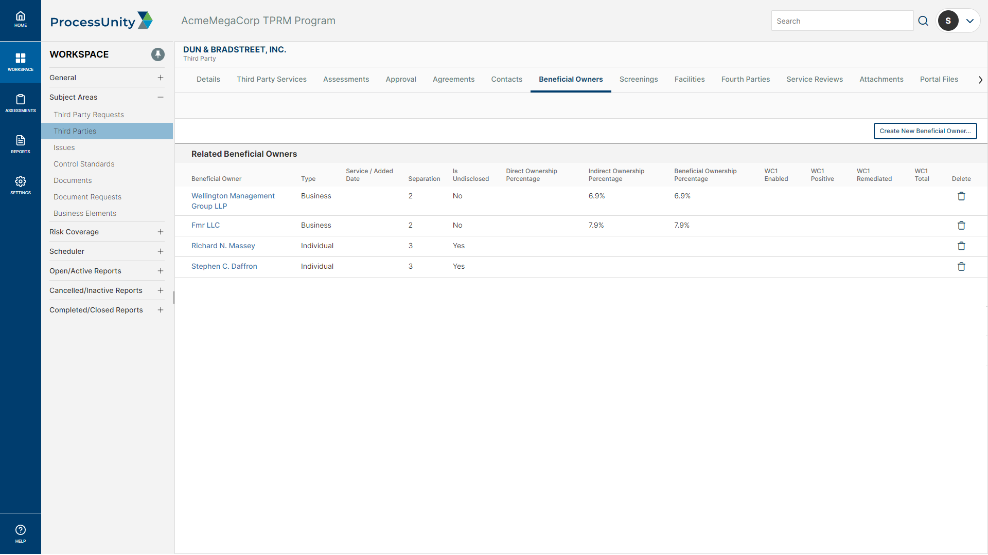 Vendor Identity Intelligence Ultimate Beneficial Ownership Report