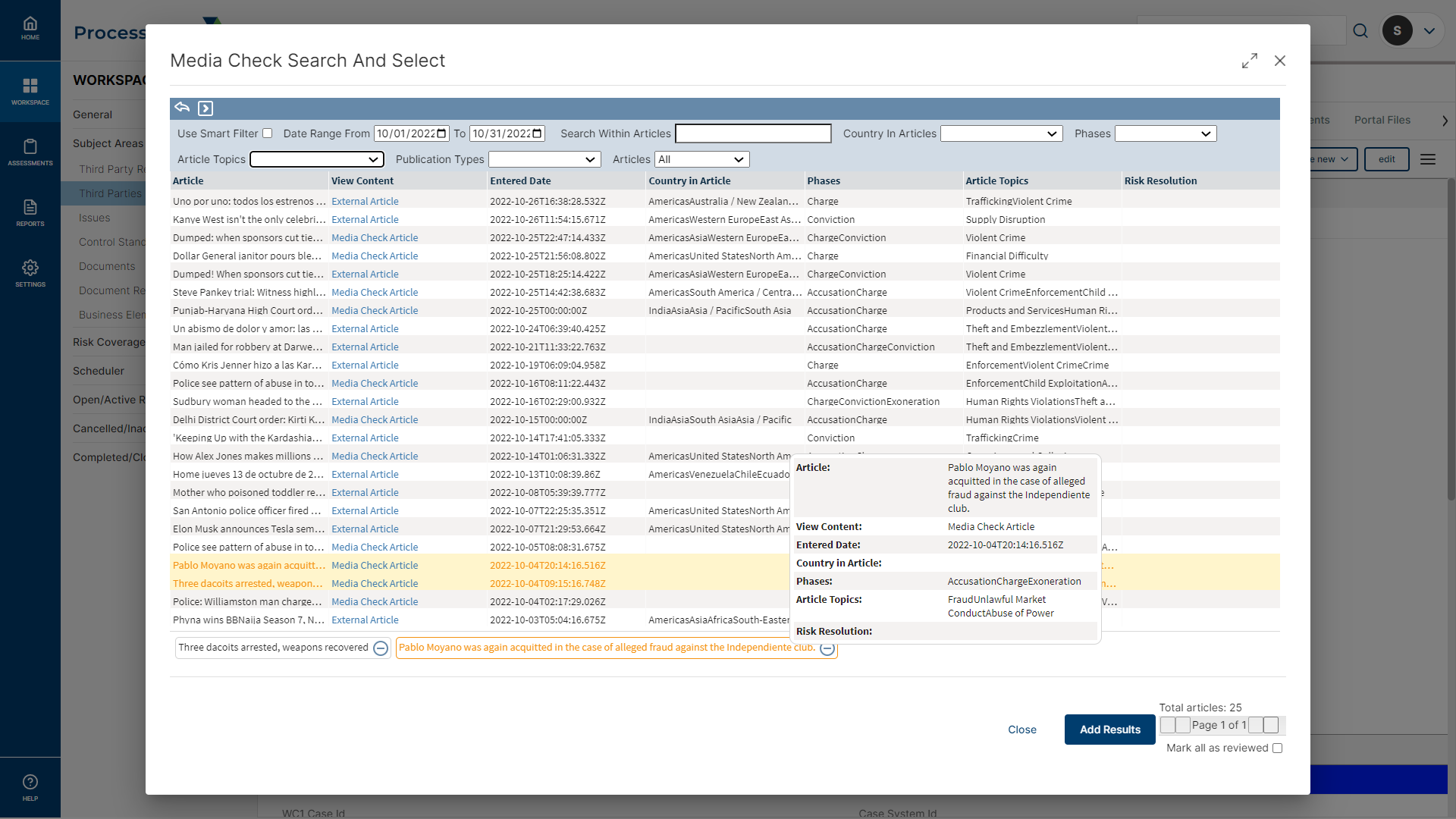 Vendor Screening Intelligence Search and Select